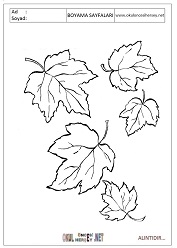 Yaprak boyama sayfaları 